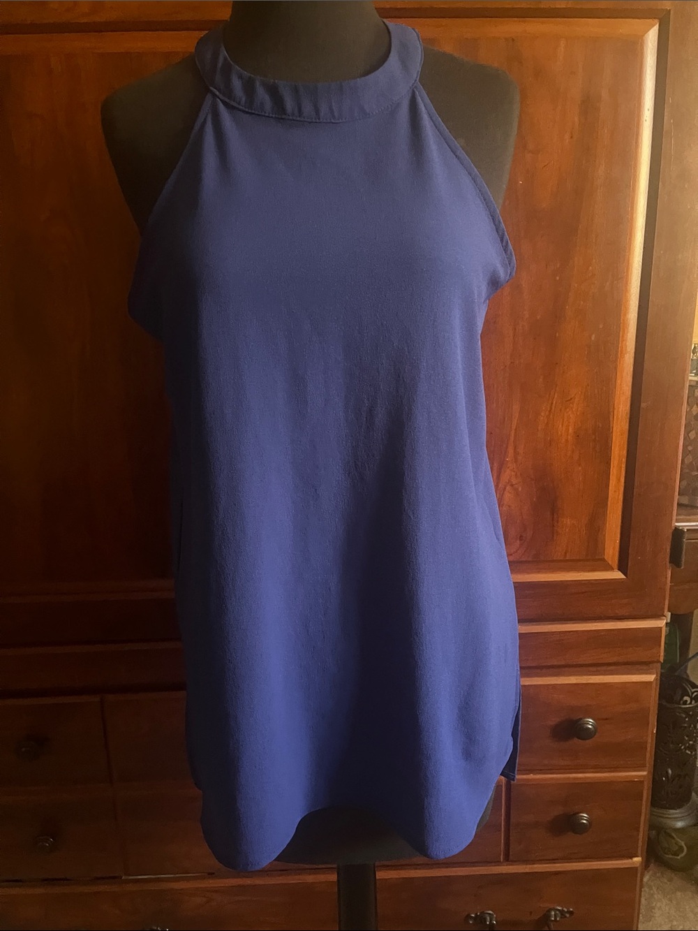 Paper Crane Cobalt Blue Halter Shell